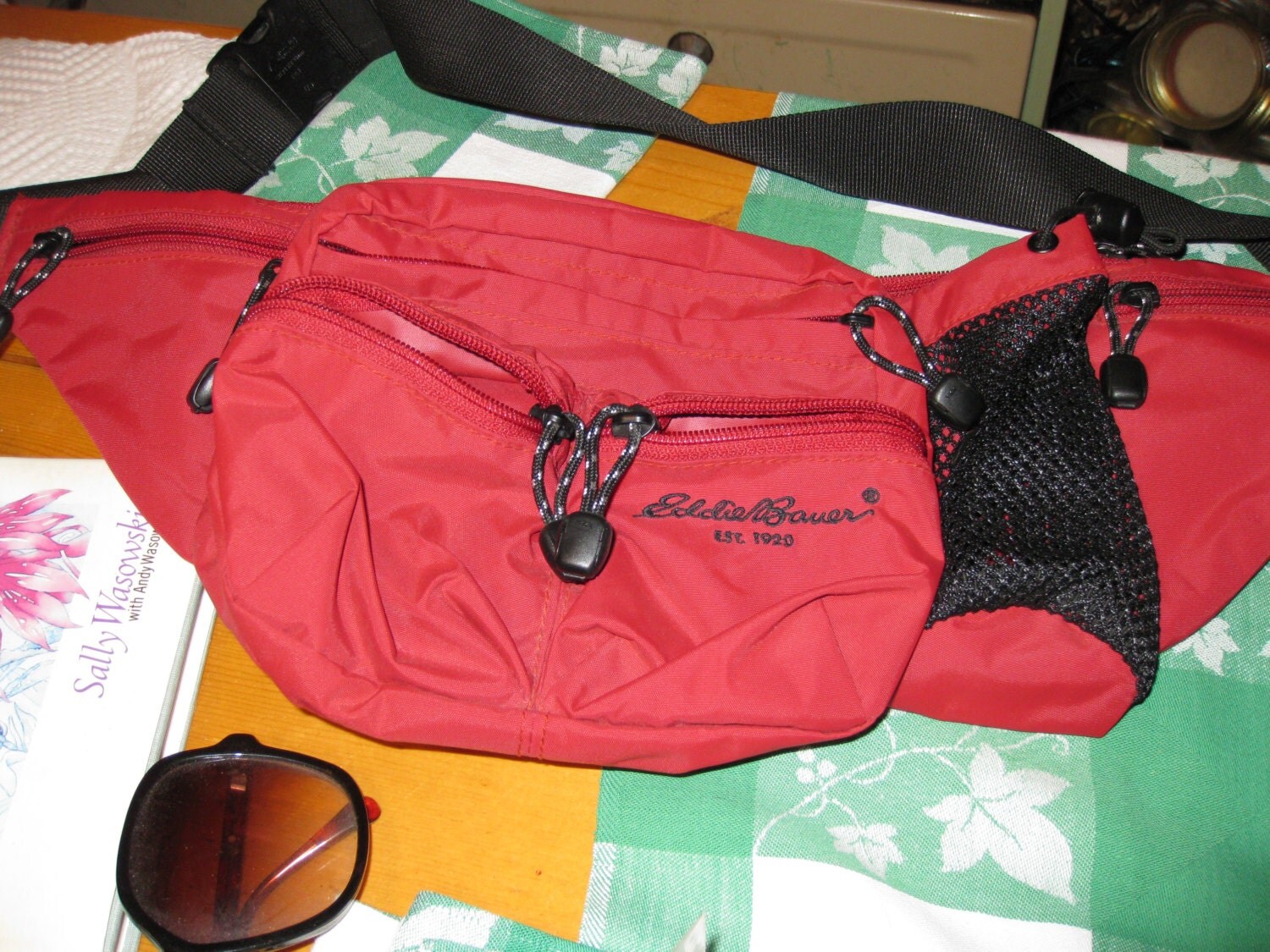 Vtg Nylon Lg Eddie Bauer Red Fanny Pack/ by antiquesboysndogs