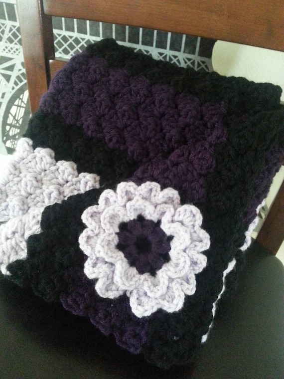 Infant Purple and Orchid Crochet Afghan Baby Blanket by ...