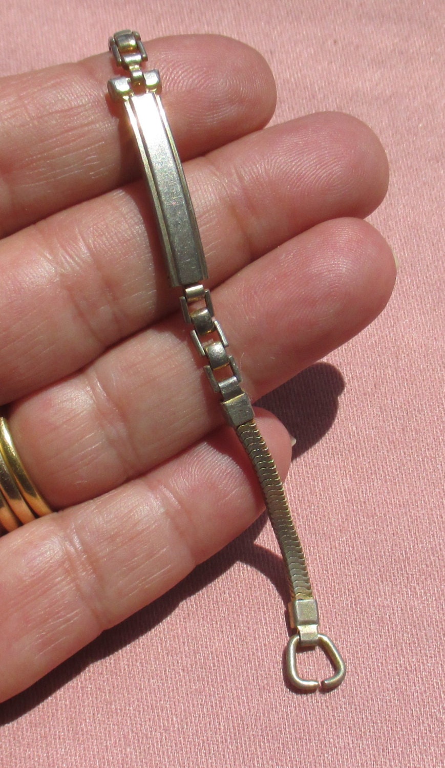 Vintage Topps Ladies Metal Watch Band Patina