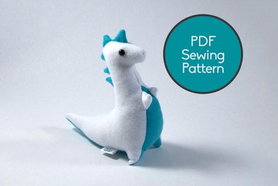 tiny dino plush sewing pattern