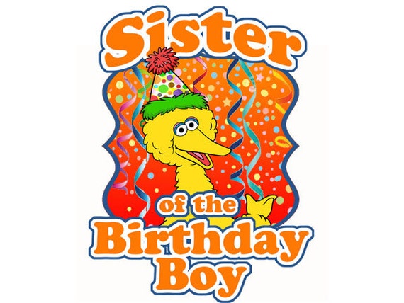 Big Bird Sesame Street Happy Birthday Big Sister of by Pennyring