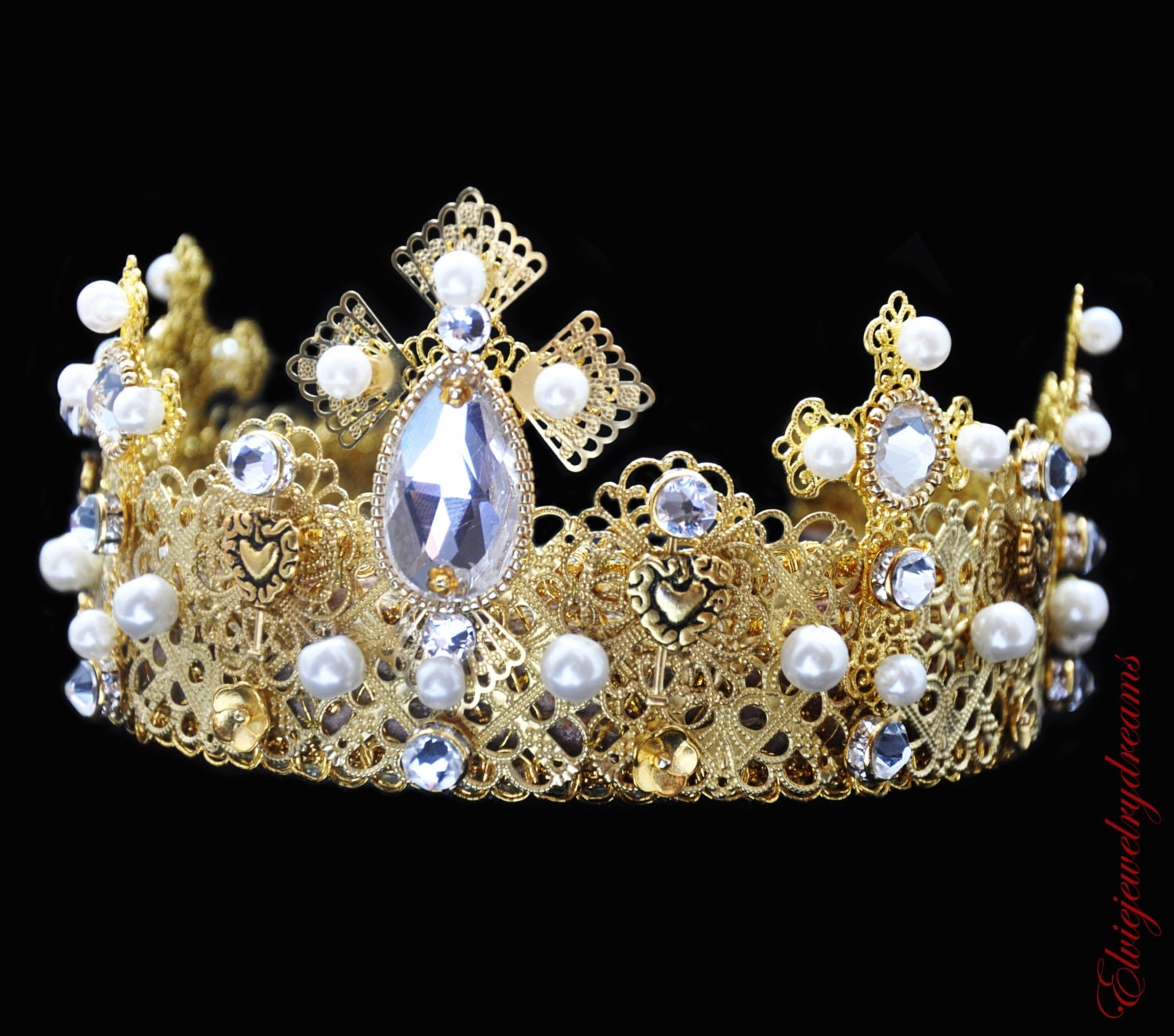 headpiece with pearls