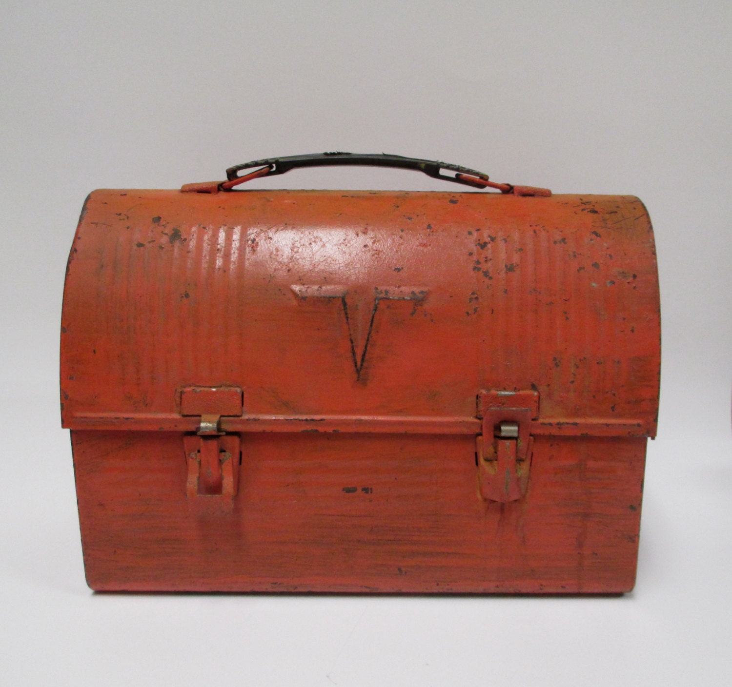 Vintage Thermos Metal Lunch Box Rusty Painted by retrogal415