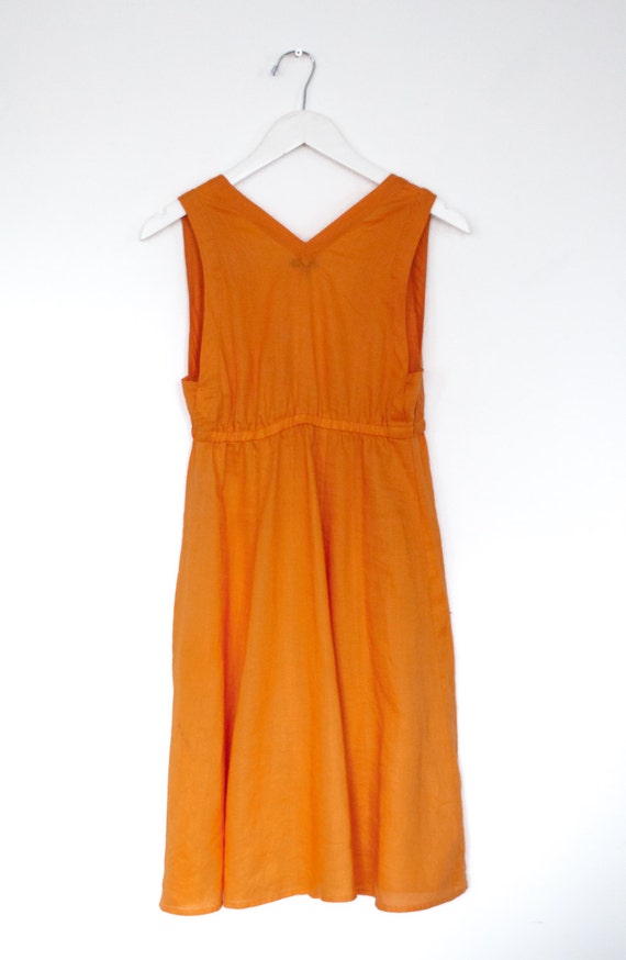 SALE Tangerine Tea Dress / Empire Waist / Size S