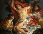 Vicente Lopez : "Saint Sebastian Tended by Saint Irene" (1795-1800) - Giclee Fine Art Print Vicente Lopez : "Saint Sebastian Tended by Saint Irene" (1795-1800) - Giclee Fine Art Print
