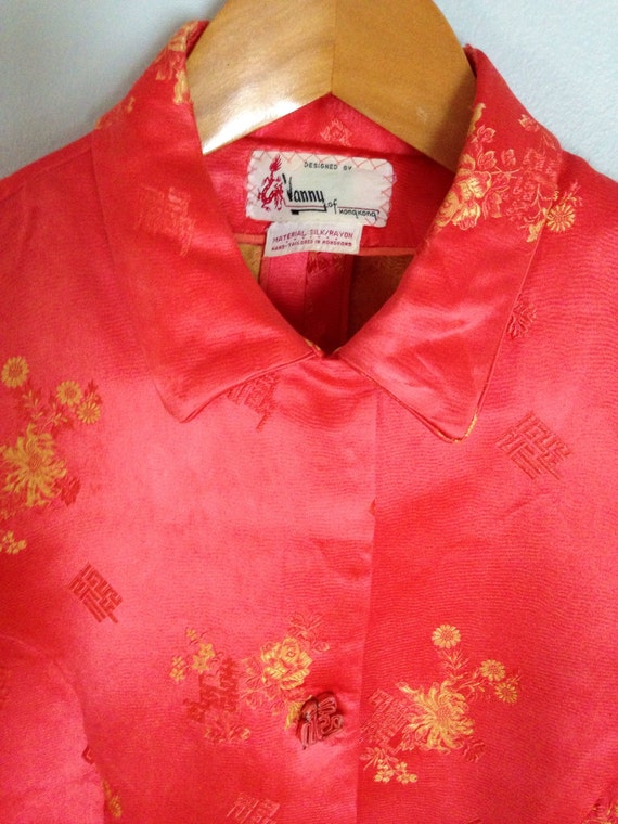 Vintage Chinese Silk Dress Made in Hong Kong Size by DaVinciJane