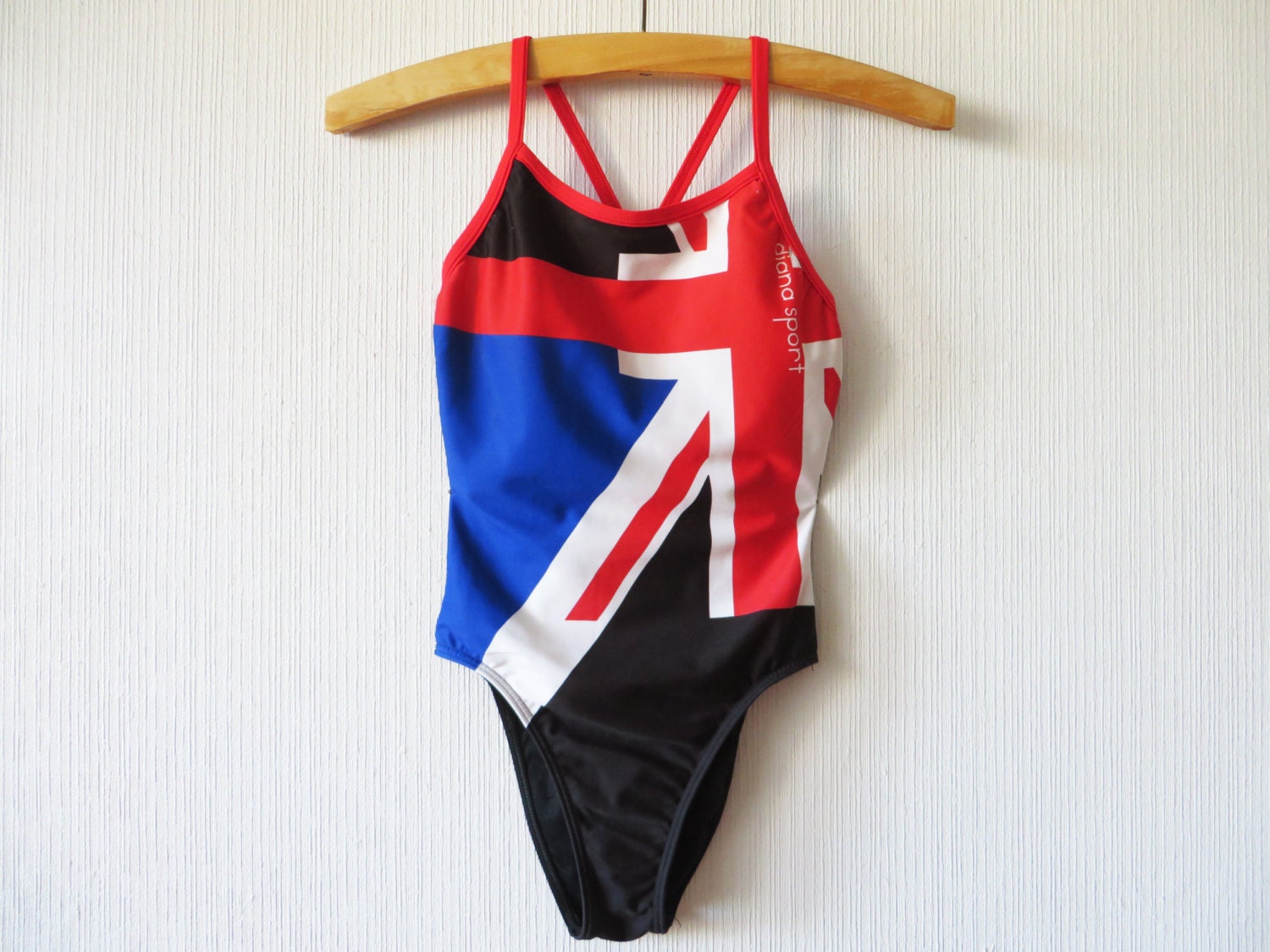 One Piece Swimsuit British Flag Print High Cut Bathing Suit UK