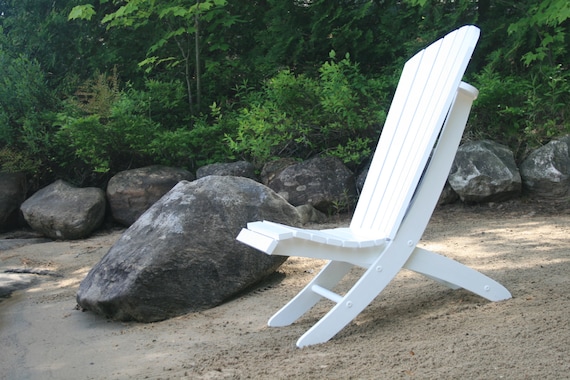 Adirondack Beach Chair Plans - Portable, 2 piece, 2 position - DWG 