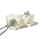 Dandelion Earrings Resin Earrings Botanical Jewelry Nature Inspired Resin Earrings Real Flower Resin Earrings Real Dandelion Trasparent