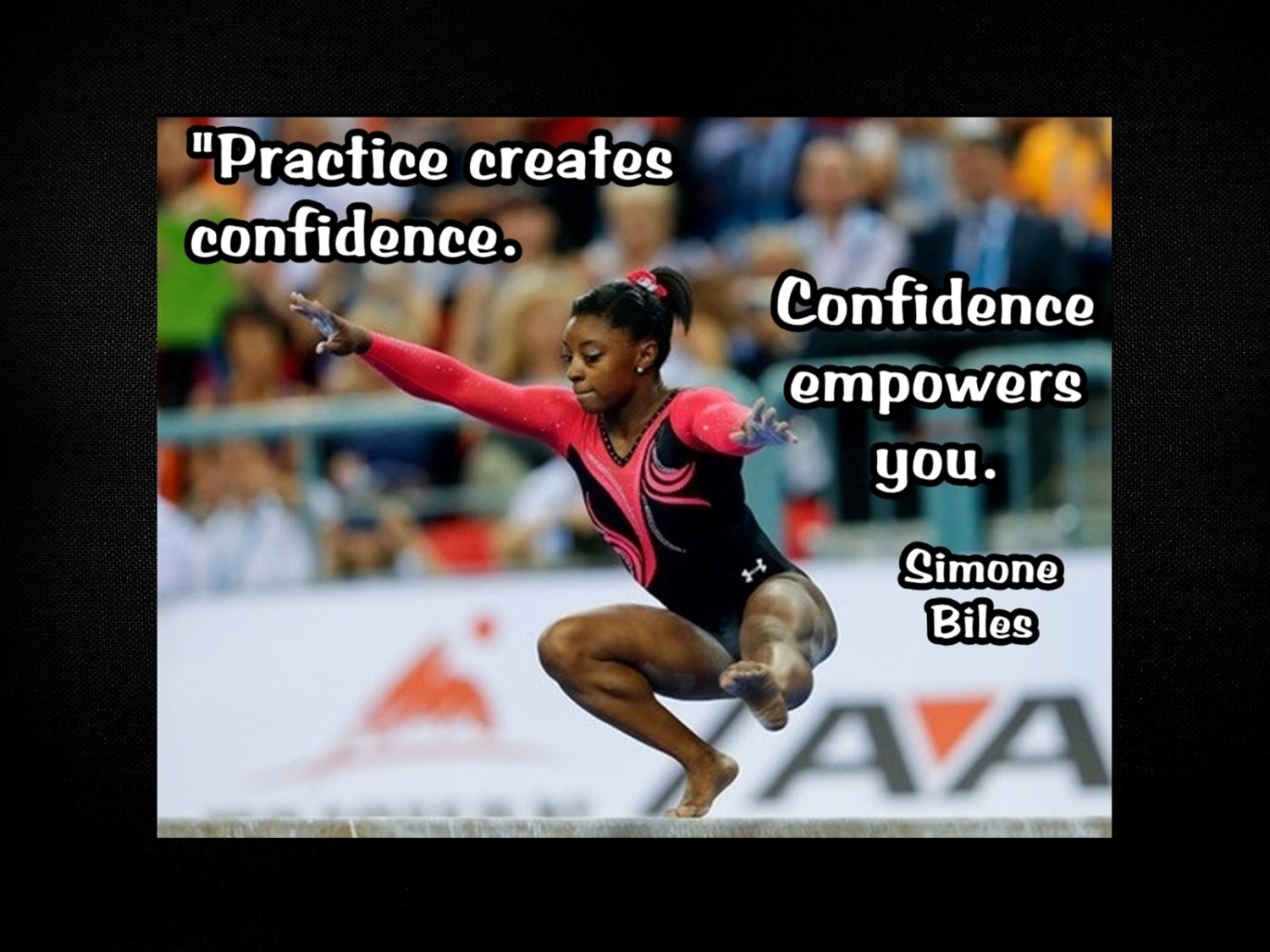 Gymnastics Motivation Poster Simone Biles Champion by ArleyArt