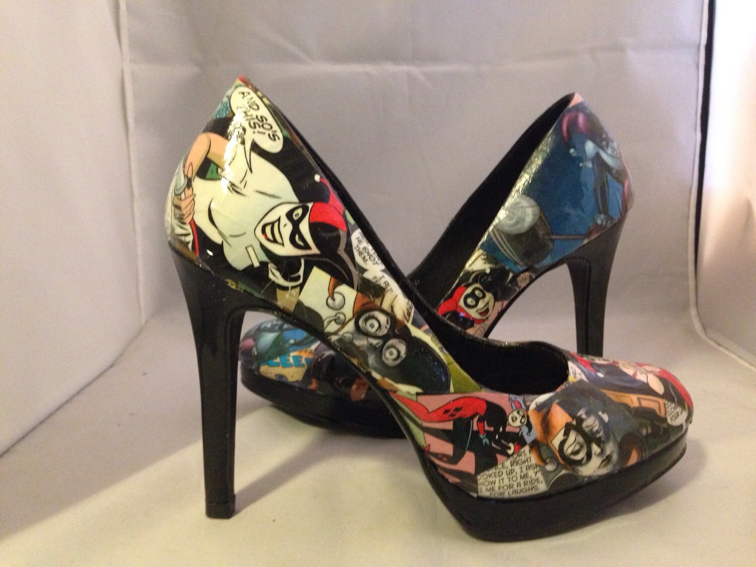 harley quinn high heel shoes