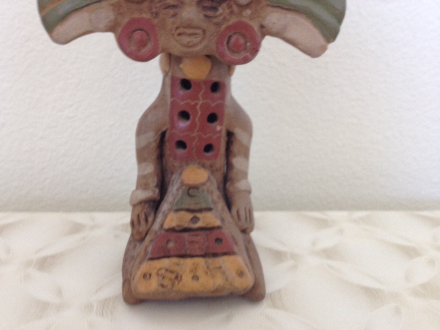 Vintage Clay Flute Mexican or Latin American hand made