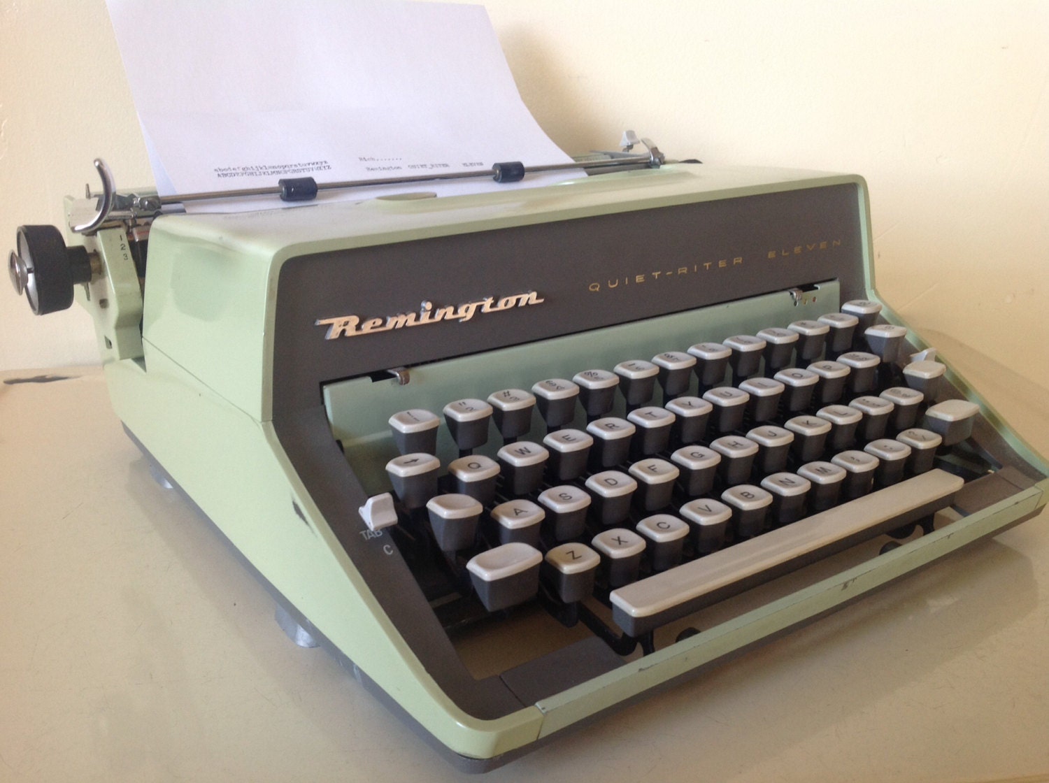 Remington Rand Green QuietRiter Eleven Manual Typewriter