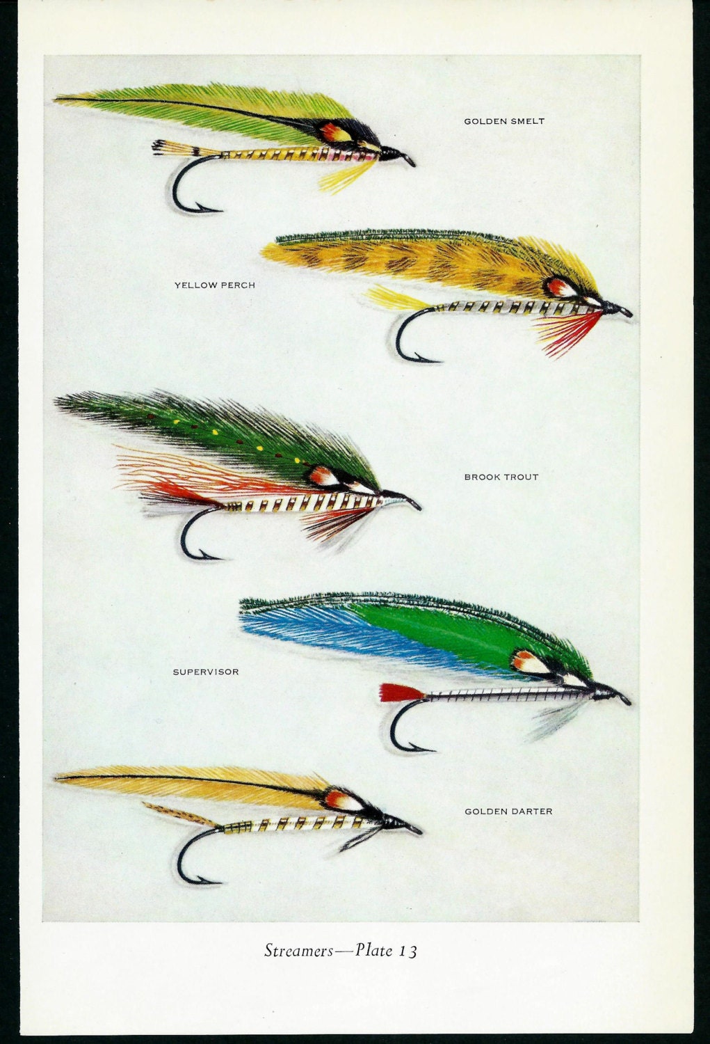 Vintage Fly Fishing Illustration Art 2 by zippitydoodlepaper