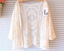 Popular items for crochet lace jacket on Etsy