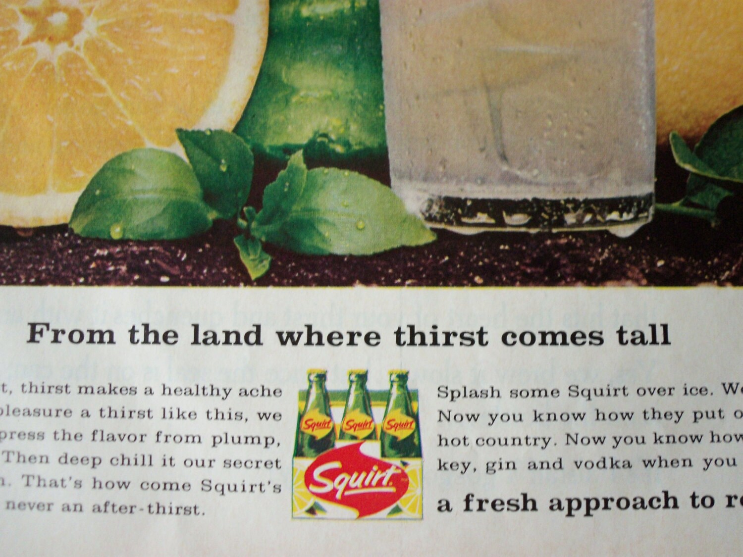 Squirt Soft Drink Ad Where Thirst Comes Tall by IcicleGarden