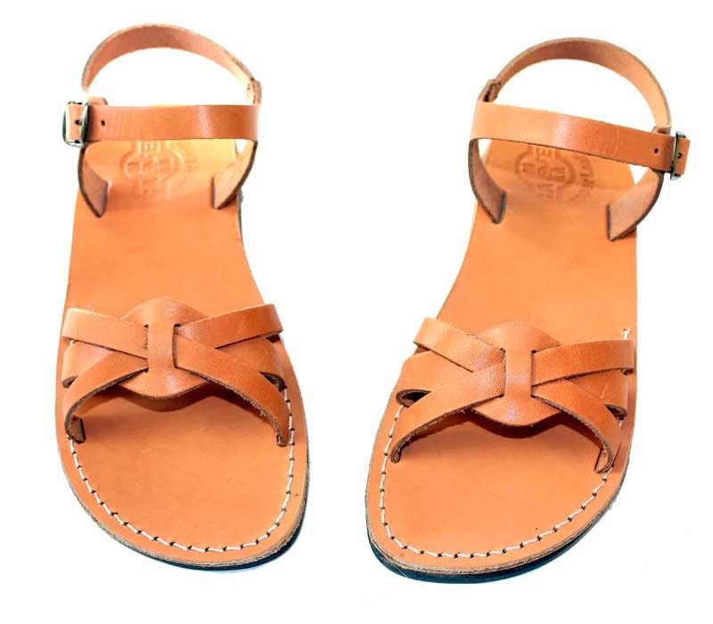 Ladies CARAMEL Leather Sandals Biblical special by rozplace81