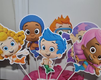 Bubble Guppies Large Centerpiece and Cake Topper set of 6