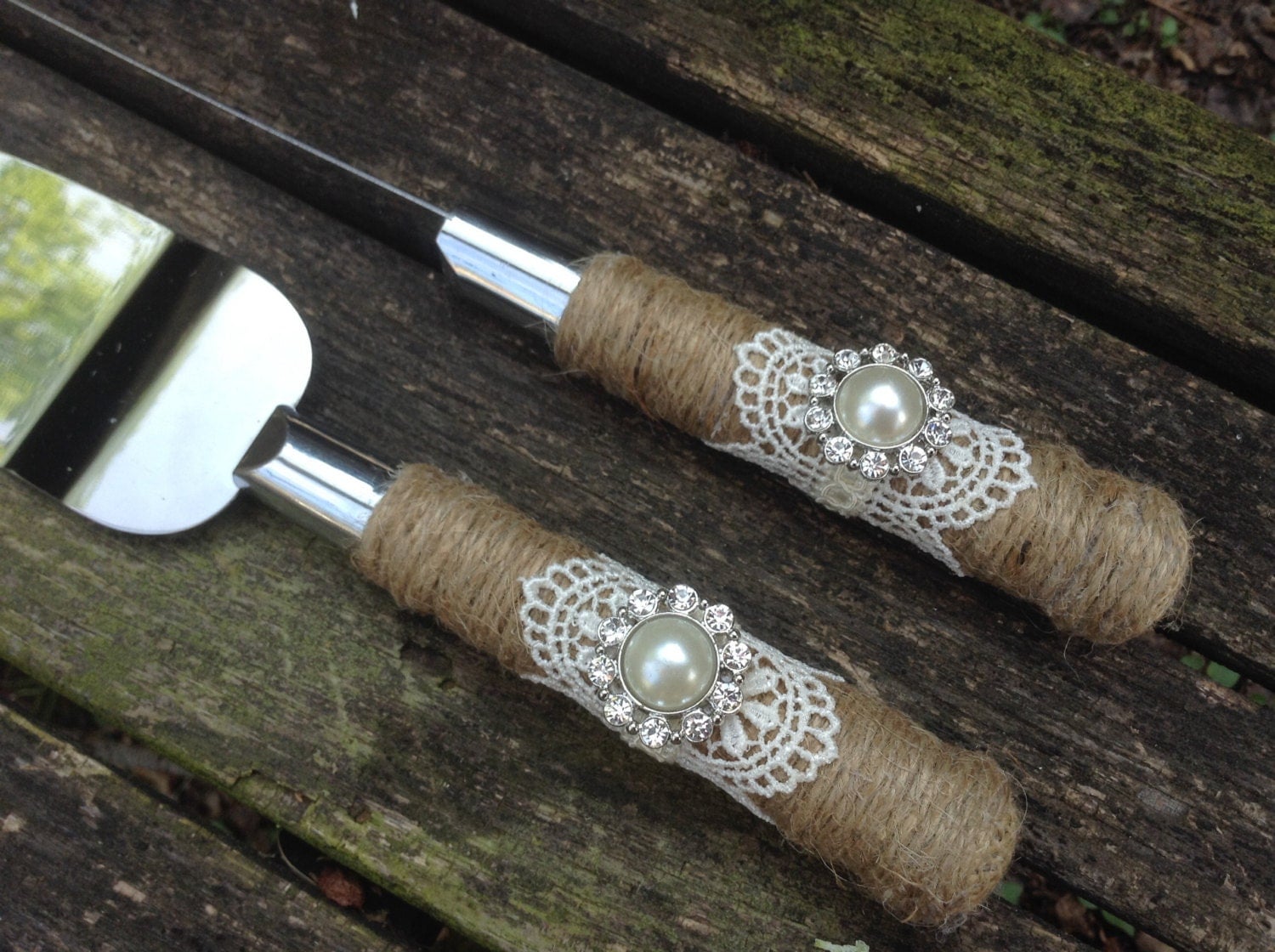 Vintage wedding cake knives