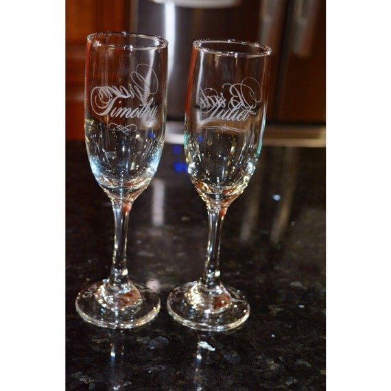 Etched Wedding Champagne Flutes Champagne By Hi5babyHandmadeGoods   Il 570xN.774114974 Cykf 