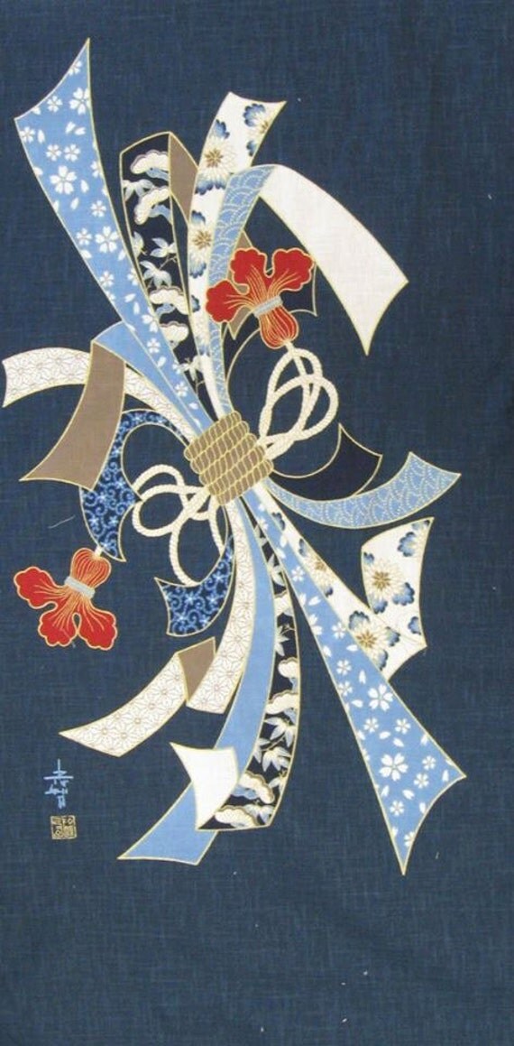 Noren Panel Noshi Ribbon Japanese Fabric Panel Quilt Panel