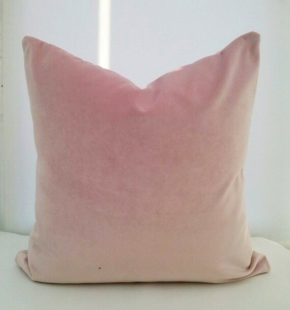 Pink Velvet Pillow Cover Pink Pillow Cover Dusky by LaletDesign