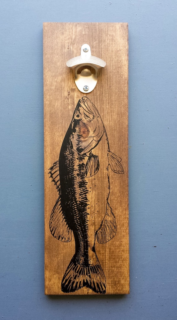 Wood Wall Mount Beer Bottle Opener by CoffeeDiemDryGoods on Etsy