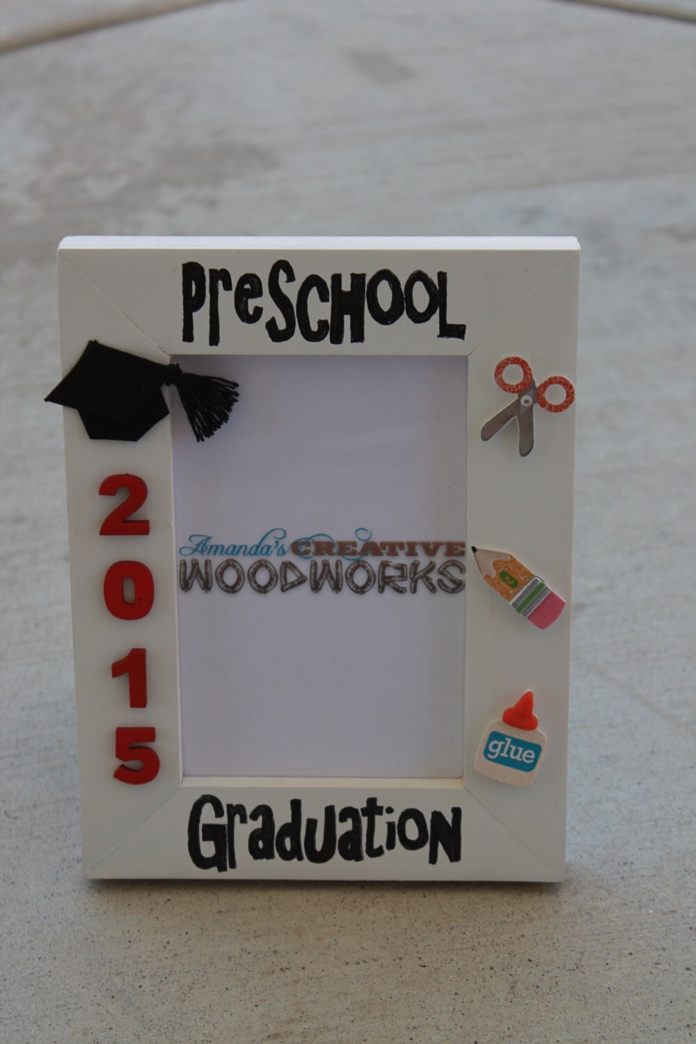 Preschool Graduation Frame 4x6 Pre K by AmandasWoodWorks on Etsy
