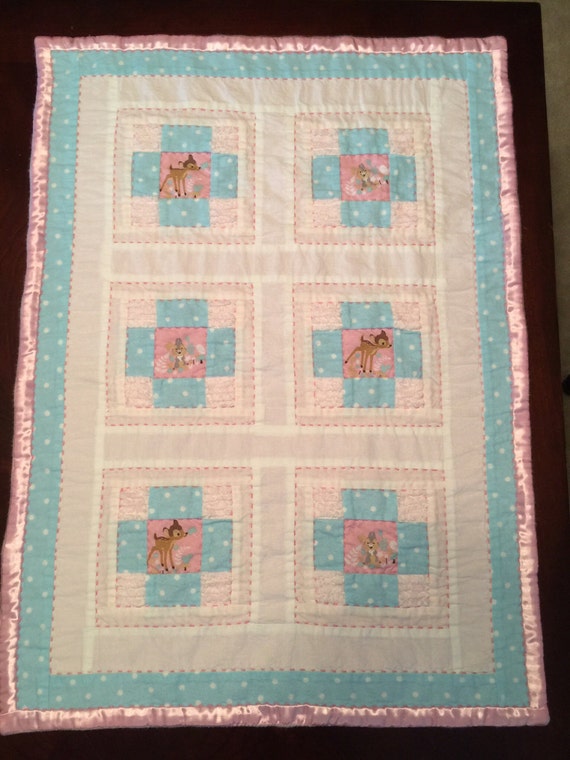 Bambi Baby Quilt Blanket By Fluffyfawnquilts On Etsy