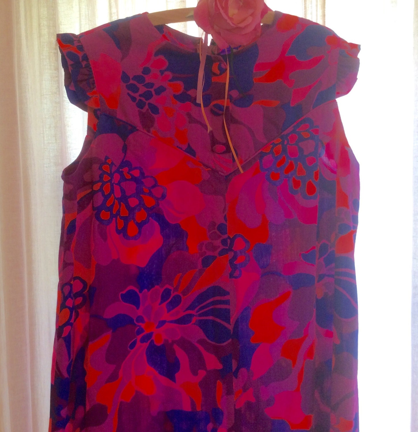 Moo moo dress Hawaiian Dress Hawaiian fabric medium size
