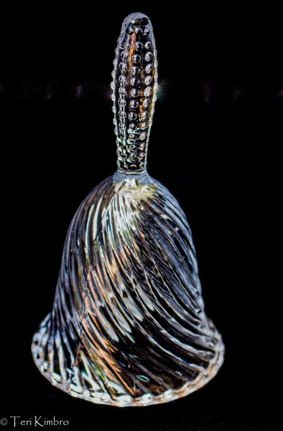 Vintage Crystal Bell, Bell Figurine, Antique Bell, Bell Decoration