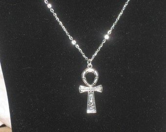 Silver Ankh Necklace {P135}