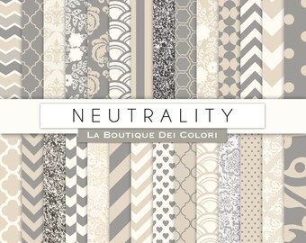 Neutral digital paper patterns. Digital arrows Paper Pack Instant Download for Commercial Use. Brown, beige, grey natural tones