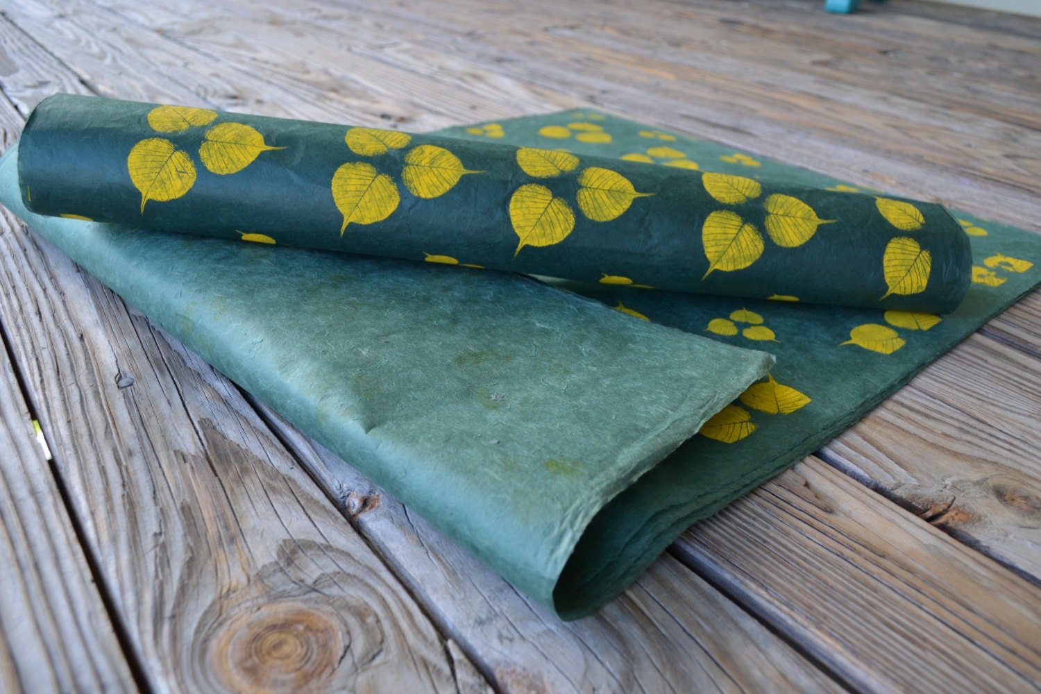 Leaf pattern Handmade Lokta paper Nepali Paper Wrapping
