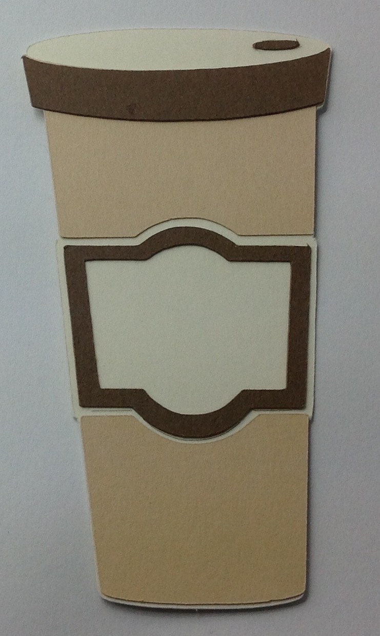 Coffee cup die cuts /toppers x3 by Bobblesinc on Etsy
