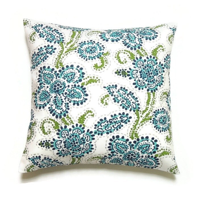 Modern Outdoor Pillow Cover Blue 24x24 Pillow Cover Lake