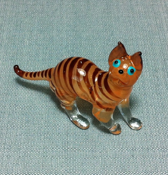 hand blown glass cat