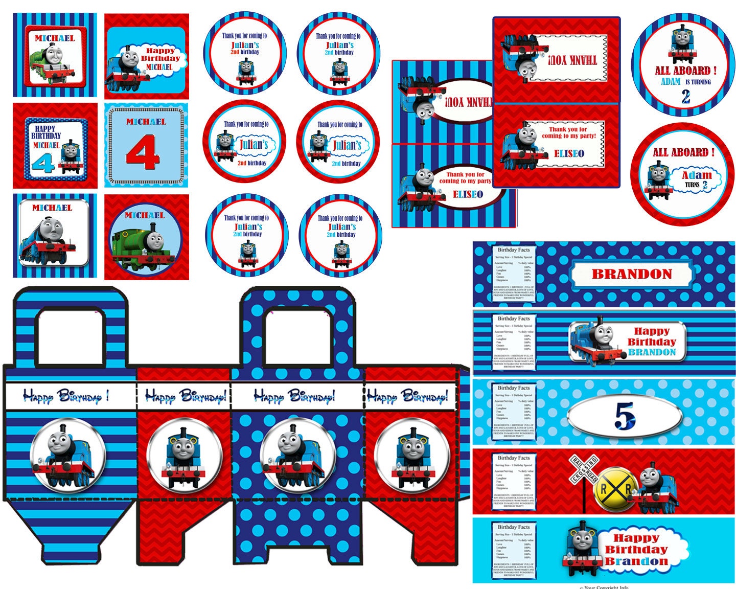 Thomas the Train Party Thomas the Train by blueangeldigitals