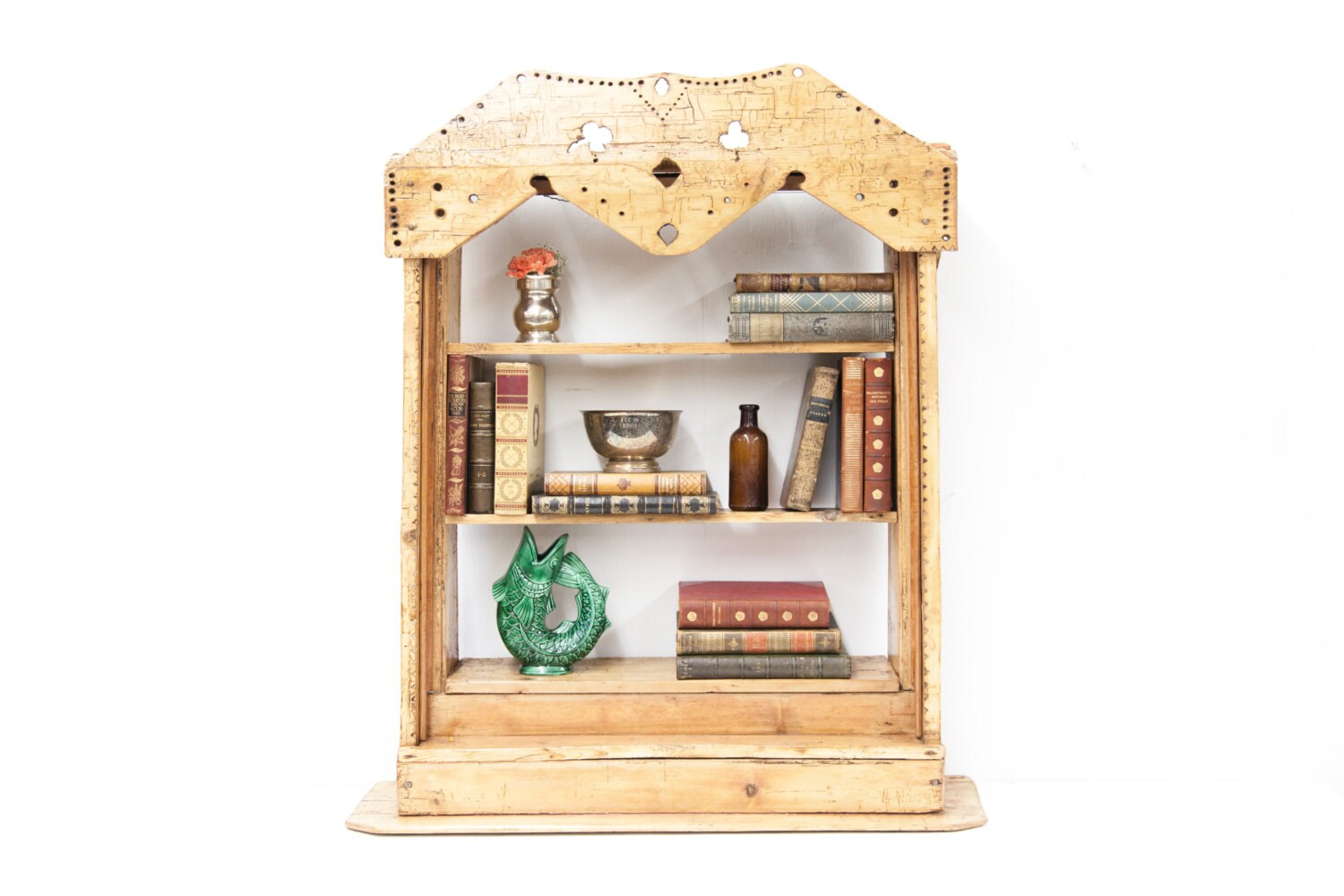Unique Irish Pine Folk Art Shelf