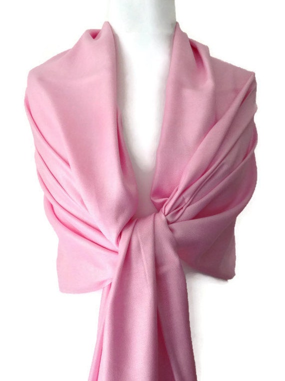 Pink Pashmina Pink Wrap Large Pale Pink Shawl Fair Trade