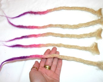 5 x 14- 15 inch Ombre Dreadlock extensions Human Hair