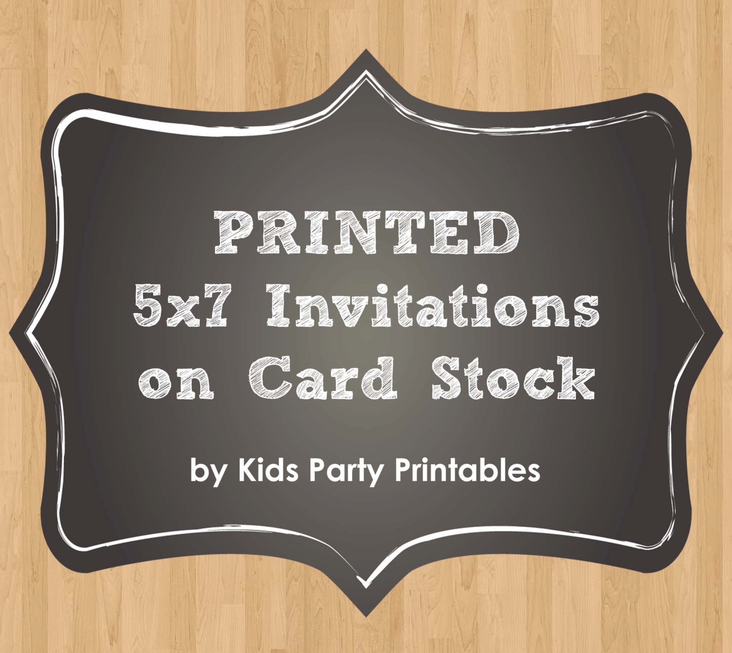 Custom PRINTED Invitations on 5x7 Card Stock & Envelopes