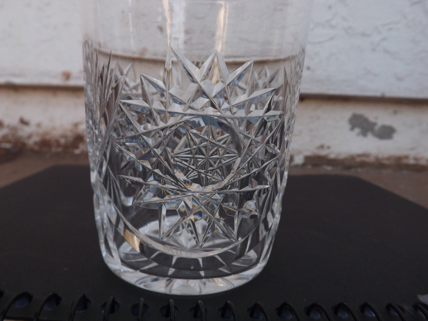 Vintage Set of 4 Small Crystal Tumblers Wine Whiskey Brandy