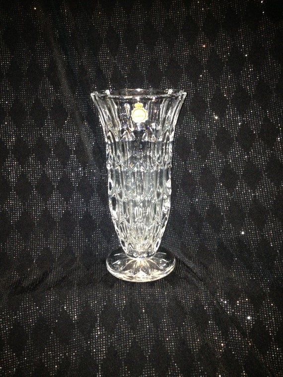 Lovely Cut Glass 24 Lead Crystal Small Flower Vase Just
