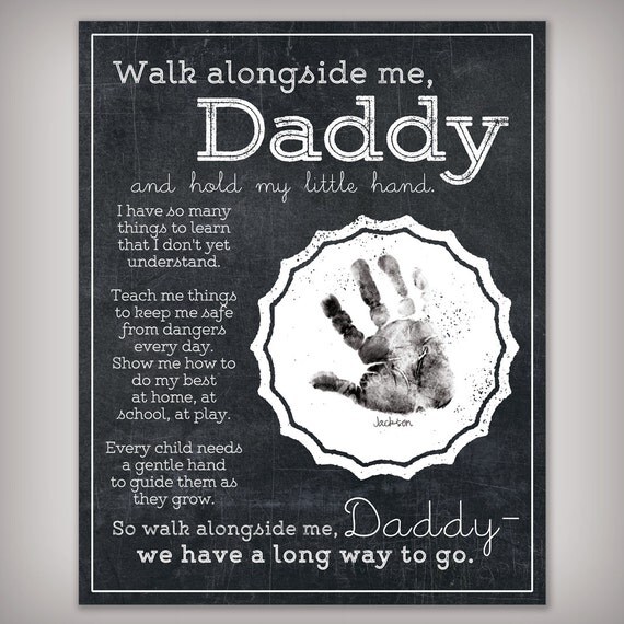 Gift For New Dad Walk Alongside Me Daddy Art INSTANT