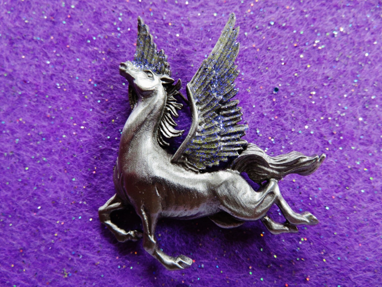 Jj Jonette Pegasus Up Winged Brooch Pin