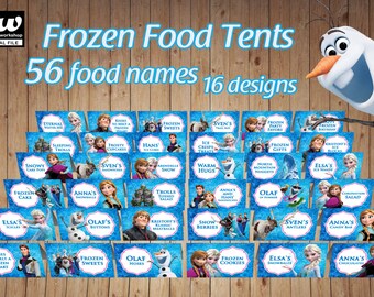 FROZEN Food Tents / Food Labels