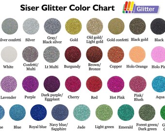 Glitter HTV Siser HEAT TRANSFER vinyl sheet 12x10 or 12x20 inch sheets