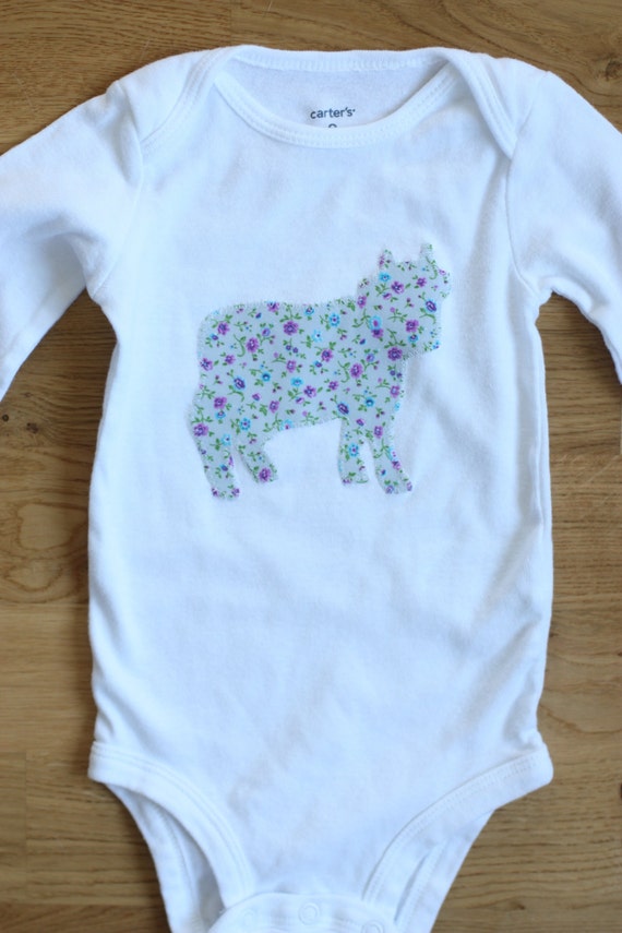 Personalized Cow Clothing Baby Onesie Gift For by FilteredArt