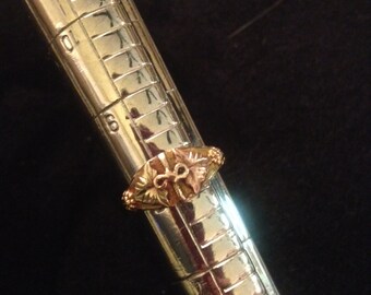 Vintage Tri-Tone 10K Rose Gold Black Hills Gold Ring - Size 8